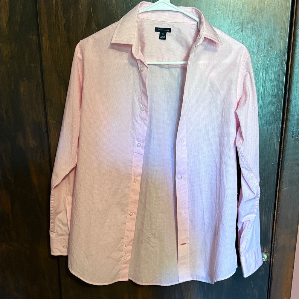 Boys Pink Button-Up Shirt